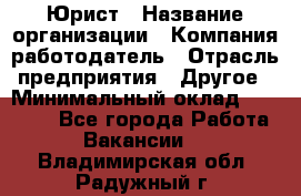 Юрист › Название организации ­ Компания-работодатель › Отрасль предприятия ­ Другое › Минимальный оклад ­ 17 000 - Все города Работа » Вакансии   . Владимирская обл.,Радужный г.